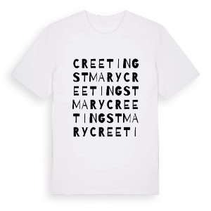 Creeting St Mary ordlek t-shirt – ekologisk bomull t-shirt från Pinshirt