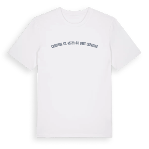 Creeting St. Peter or West Creeting college t-shirt – ekologisk bomull t-shirt från Pinshirt