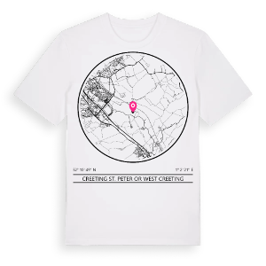 Creeting St. Peter or West Creeting t-shirt – ekologisk bomull t-shirt från Pinshirt