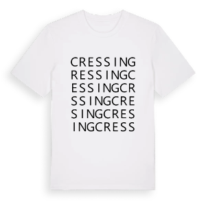 Cressing ordlek t-shirt – ekologisk bomull t-shirt från Pinshirt