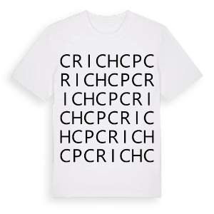 Crich CP ordlek t-shirt – ekologisk bomull t-shirt från Pinshirt