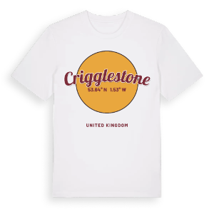 Crigglestone cirkel t-shirt – ekologisk bomull t-shirt från Pinshirt