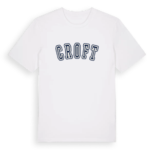 Croft college t-shirt – ekologisk bomull t-shirt från Pinshirt