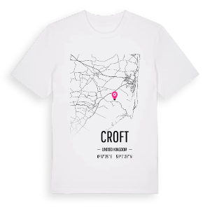 Croft karta t-shirt – ekologisk bomull t-shirt från Pinshirt