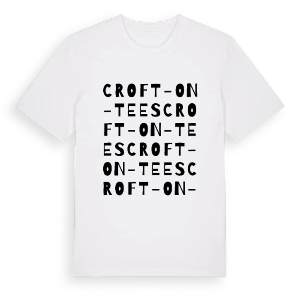 Croft-on-Tees ordlek t-shirt – ekologisk bomull t-shirt från Pinshirt