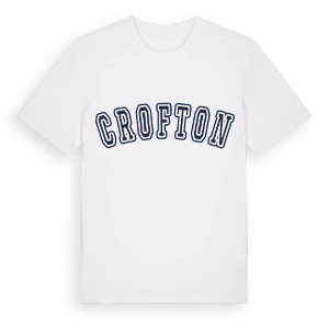 Crofton college t-shirt – ekologisk bomull t-shirt från Pinshirt