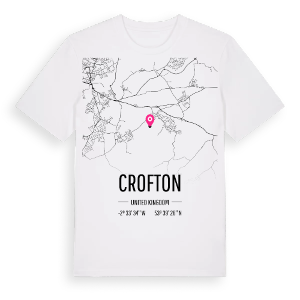 Crofton karta t-shirt – ekologisk bomull t-shirt från Pinshirt