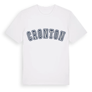 Cronton college t-shirt – ekologisk bomull t-shirt från Pinshirt