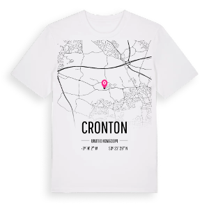 Cronton karta t-shirt – ekologisk bomull t-shirt från Pinshirt