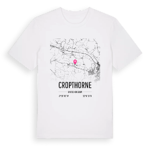Cropthorne karta t-shirt – ekologisk bomull t-shirt från Pinshirt