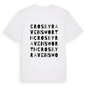Crosby Ravensworth ordlek t-shirt – ekologisk bomull t-shirt från Pinshirt