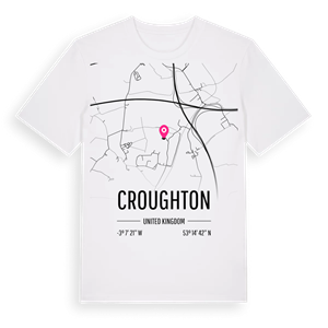 Croughton karta t-shirt – ekologisk bomull t-shirt från Pinshirt