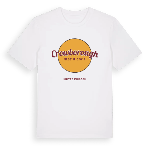 Crowborough cirkel t-shirt – ekologisk bomull t-shirt från Pinshirt