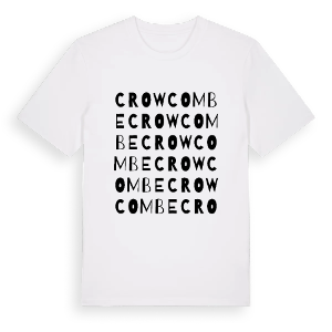 Crowcombe ordlek t-shirt – ekologisk bomull t-shirt från Pinshirt