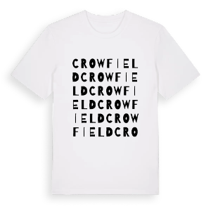 Crowfield ordlek t-shirt – ekologisk bomull t-shirt från Pinshirt