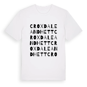 Croxdale and Hett ordlek t-shirt – ekologisk bomull t-shirt från Pinshirt