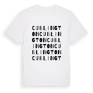Cublington ordlek t-shirt – ekologisk bomull t-shirt från Pinshirt