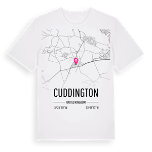 Cuddington karta t-shirt – ekologisk bomull t-shirt från Pinshirt
