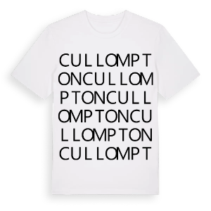 Cullompton ordlek t-shirt – ekologisk bomull t-shirt från Pinshirt