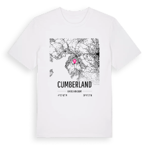 Cumberland karta t-shirt – ekologisk bomull t-shirt från Pinshirt