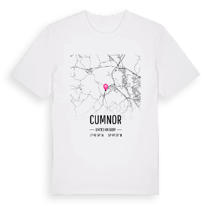 Cumnor karta t-shirt – ekologisk bomull t-shirt från Pinshirt