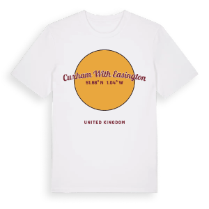 Cuxham with Easington cirkel t-shirt – ekologisk bomull t-shirt från Pinshirt