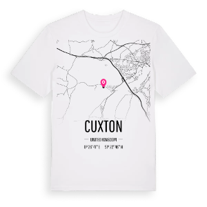 Cuxton karta t-shirt – ekologisk bomull t-shirt från Pinshirt