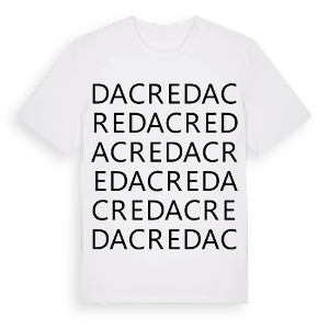 Dacre ordlek t-shirt – ekologisk bomull t-shirt från Pinshirt
