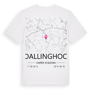 Dallinghoo karta t-shirt – ekologisk bomull t-shirt från Pinshirt