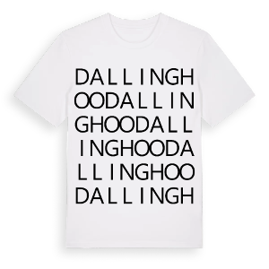 Dallinghoo ordlek t-shirt – ekologisk bomull t-shirt från Pinshirt