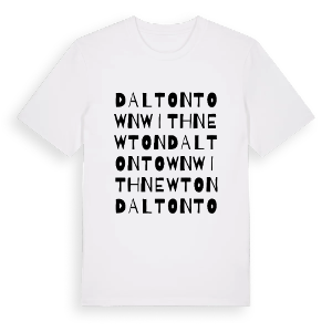 Dalton Town with Newton ordlek t-shirt – ekologisk bomull t-shirt från Pinshirt
