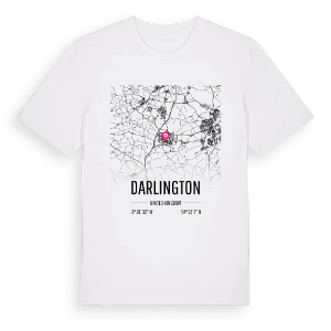 Darlington karta t-shirt – ekologisk bomull t-shirt från Pinshirt