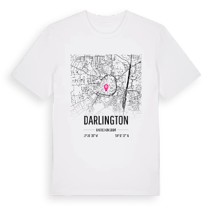 Darlington karta t-shirt – ekologisk bomull t-shirt från Pinshirt
