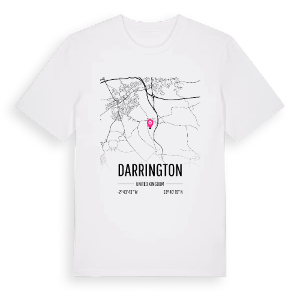 Darrington karta t-shirt – ekologisk bomull t-shirt från Pinshirt