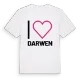 Jag älskar Darwen t-shirt stort tryck