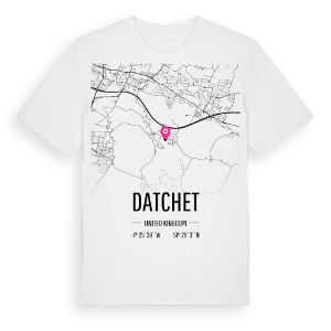 Datchet karta t-shirt – ekologisk bomull t-shirt från Pinshirt