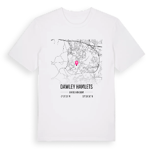 Dawley Hamlets karta t-shirt – ekologisk bomull t-shirt från Pinshirt