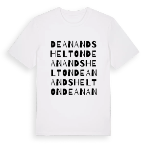 Dean and Shelton ordlek t-shirt – ekologisk bomull t-shirt från Pinshirt