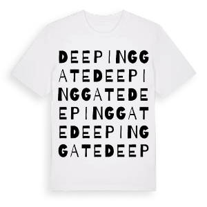 Deeping Gate ordlek t-shirt – ekologisk bomull t-shirt från Pinshirt