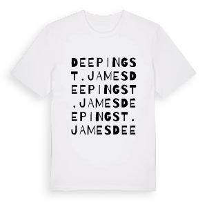Deeping St. James ordlek t-shirt – ekologisk bomull t-shirt från Pinshirt