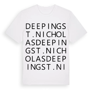 Deeping St. Nicholas ordlek t-shirt – ekologisk bomull t-shirt från Pinshirt