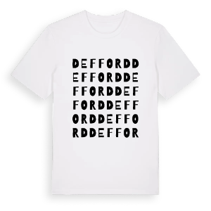 Defford ordlek t-shirt – ekologisk bomull t-shirt från Pinshirt