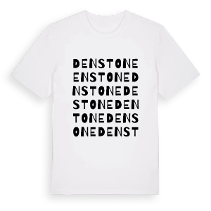 Denstone ordlek t-shirt – ekologisk bomull t-shirt från Pinshirt