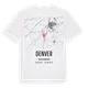 Denver karta t-shirt