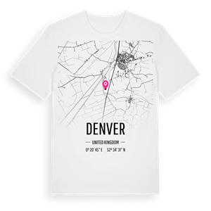Denver karta t-shirt – ekologisk bomull t-shirt från Pinshirt