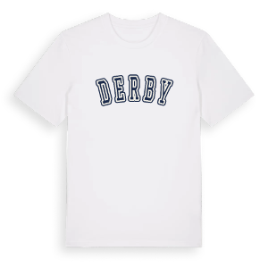 Derby college t-shirt – ekologisk bomull t-shirt från Pinshirt