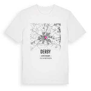 Derby karta t-shirt – ekologisk bomull t-shirt från Pinshirt