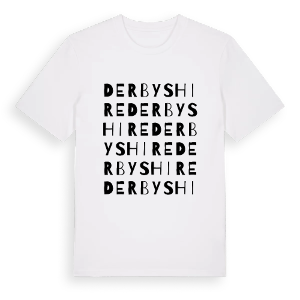 Derbyshire ordlek t-shirt – ekologisk bomull t-shirt från Pinshirt