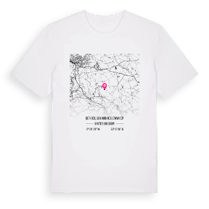 Dethick, Lea and Holloway CP karta t-shirt – ekologisk bomull t-shirt från Pinshirt