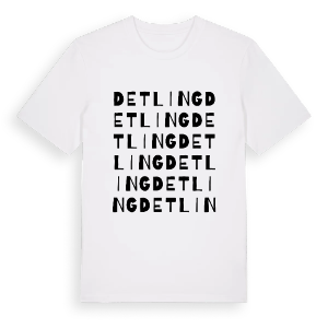 Detling ordlek t-shirt – ekologisk bomull t-shirt från Pinshirt